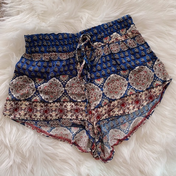 Blue Tribal Shorts - Picture 1 of 5